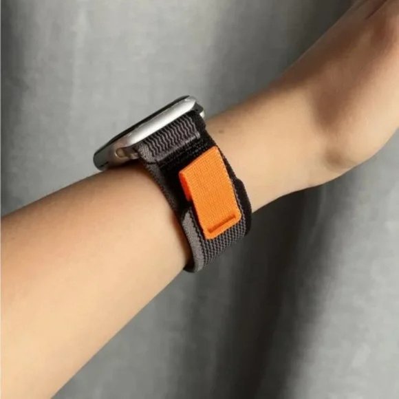 NEW GRAY Velcro Loop Strap for Apple Watch - Picture 4 of 7